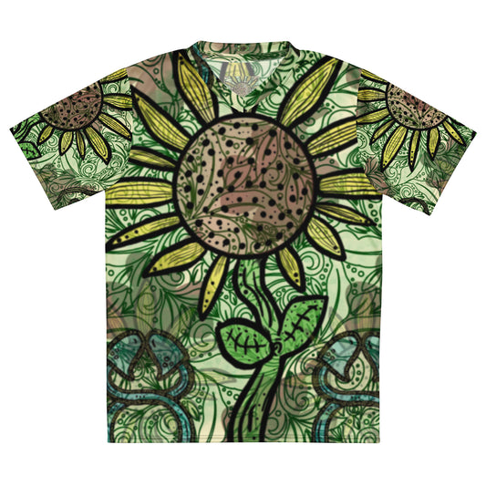 Grow like a sunflower Recycled unisex sports jersey