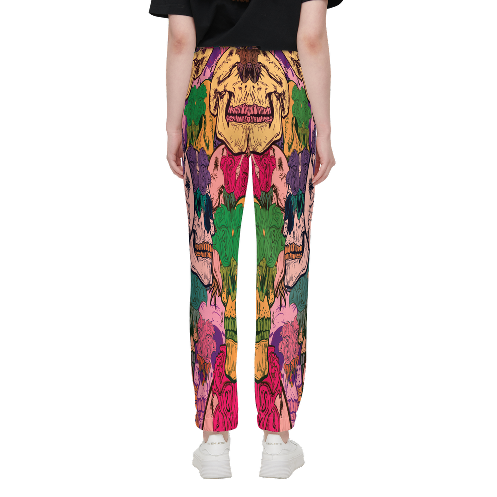 💀Skulls & Roses🌹 Unisex Casual Fit Jogging Pants-Cotton Feel