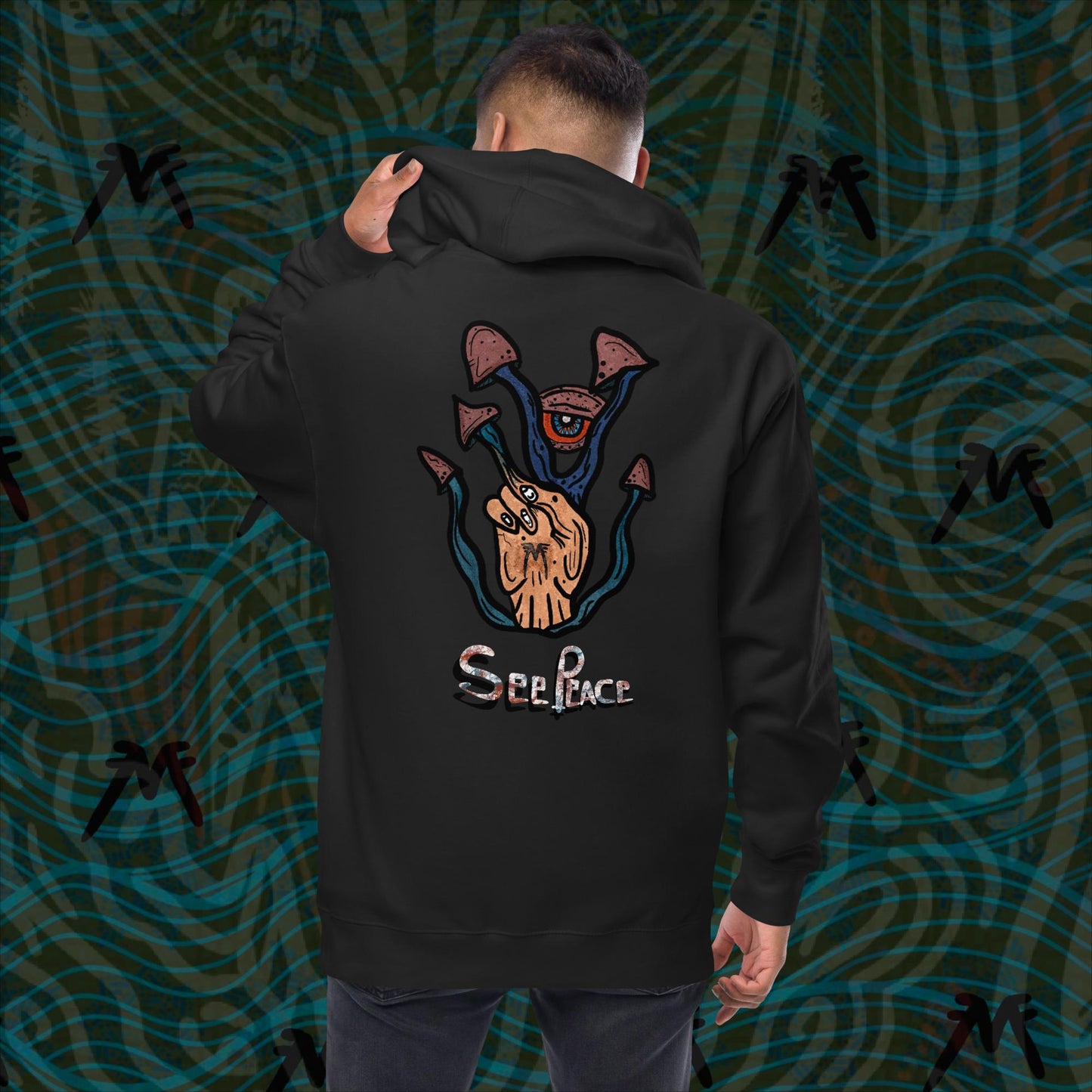 See peace Unisex fleece zip up hoodie