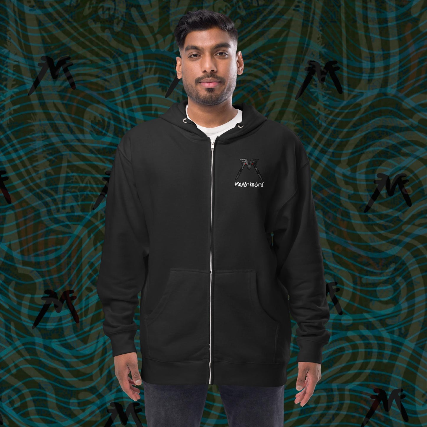 See peace Unisex fleece zip up hoodie