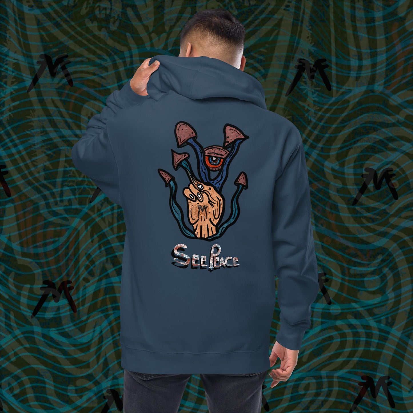 See peace Unisex fleece zip up hoodie