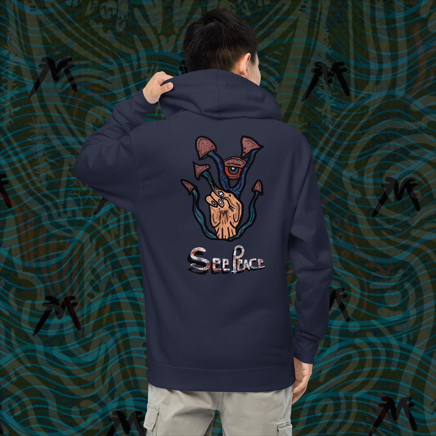 See Peace Pull over Unisex midweight hoodie