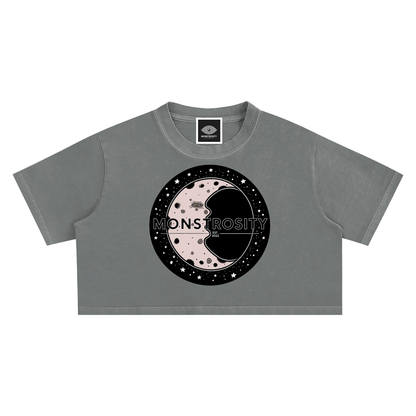 Astral Valley Snow Washed Crop Top