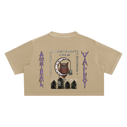 Astral Valley Snow Washed Crop Top