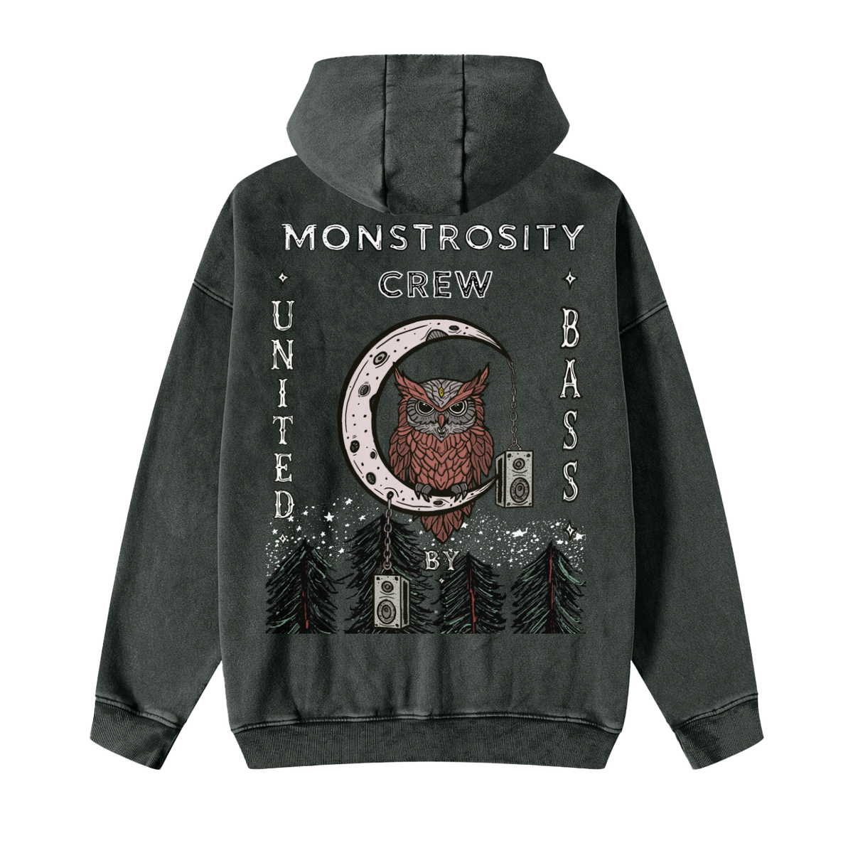 Astral Valley Snow Washed Zip-Through Fleece Hoodie