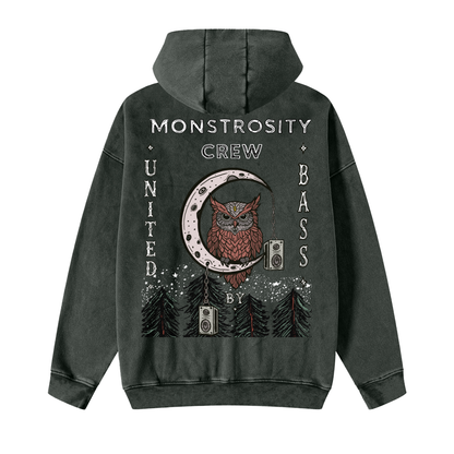 Astral Valley Snow Washed Zip-Through Fleece Hoodie
