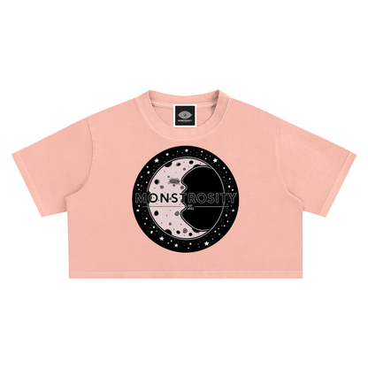 Astral Valley Snow Washed Crop Top